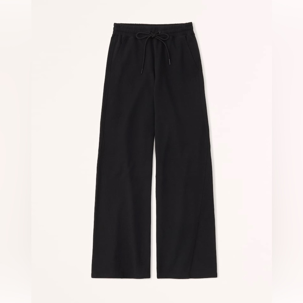 Abercrombie black wide leg sweatpants - size M